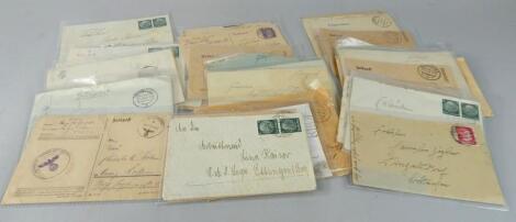 Forty World War II related communications relating to the Third Reich etc.