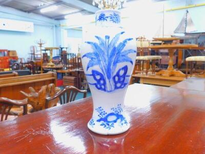 A late 19thC Chinese blue and white vase - 3