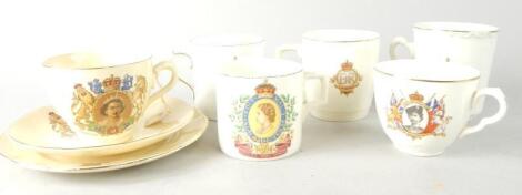 A large quantity of commemorative china