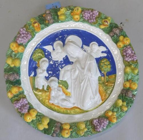 20thC School. An Italian ceramic plaque