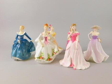 A collection of porcelain ladies