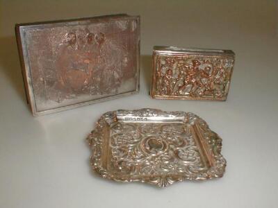 A Victorian silver pin tray