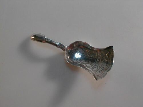 A George III silver caddy spoon