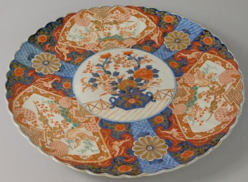 A large Japanese Imari charger