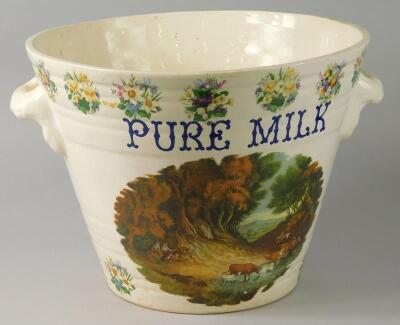 A Victorian style milk pail