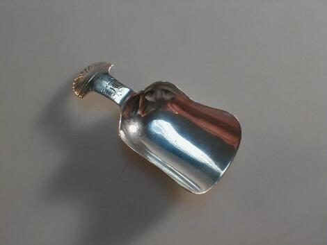 A Victorian silver caddy spoon