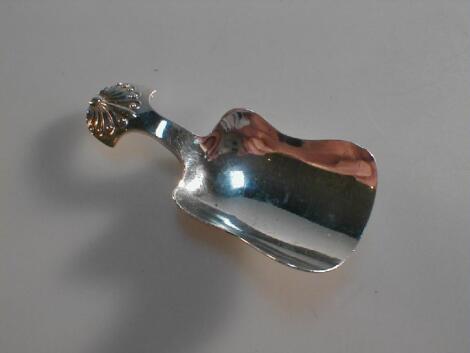 A George V silver caddy spoon by Levi & Solomon