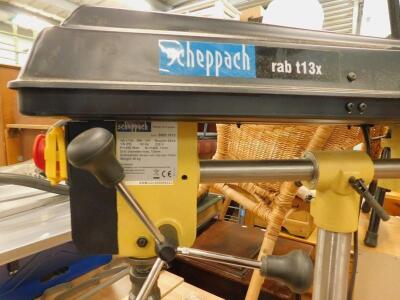 A Scheppach Rab T13X radial drill press and other tools with stand - 2