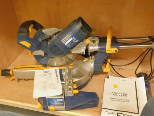 A Macallister MMS 254SL double bevel sliding mitre saw