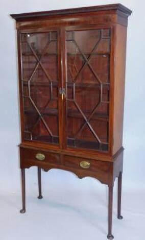 A mahogany bookcase