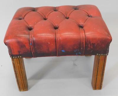 A vintage style mahogany stool