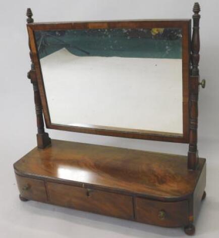 A 19thC mahogany dressing table mirror