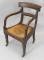 A Victorian mahogany open armchair