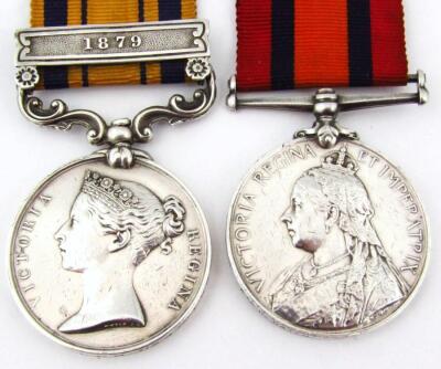 A Queen Victoria South African medal duo