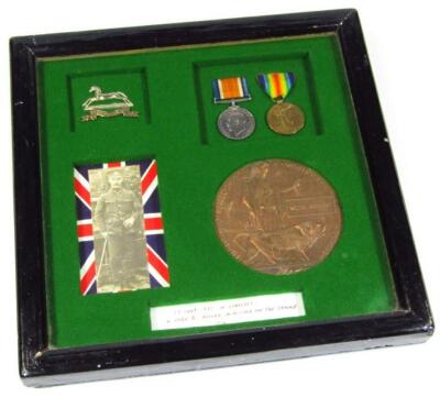 A WWI Somme Medal and Death Plaque group