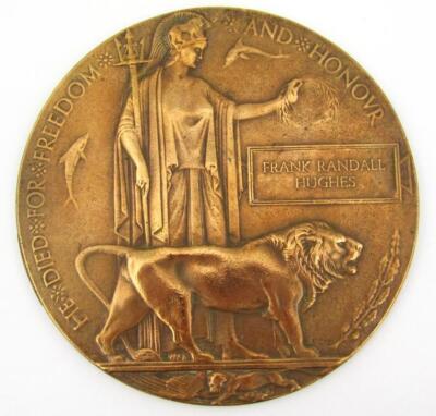 A WWI medal trio and Death Plaque - 4