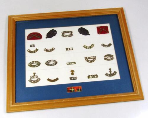 Various metal cap badges