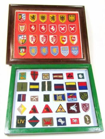 Various iron material and Army patch and shoulder badges etc