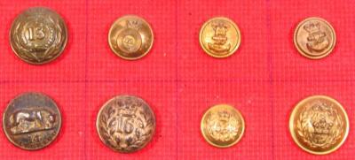 A quantity of principally 19thC Victorian brass and other metal military buttons - 4