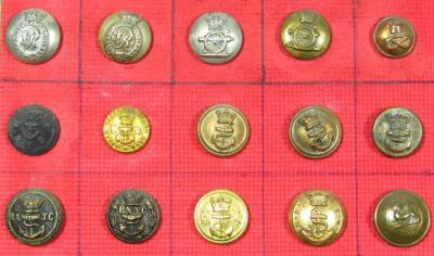 A quantity of principally 19thC Victorian brass and other metal military buttons - 10