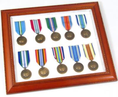 A group of various UN medals