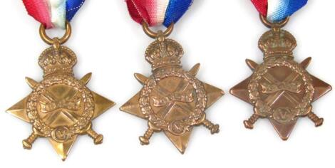 Three various WWI medal stars