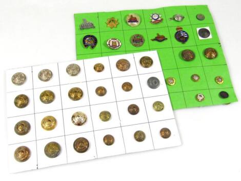 Various brass buttons