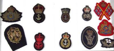 Various embroidered navy and other badges - 2