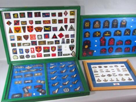 Various brass and other cap badges