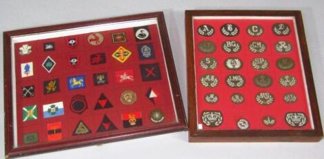 Various military and other embroidered badges