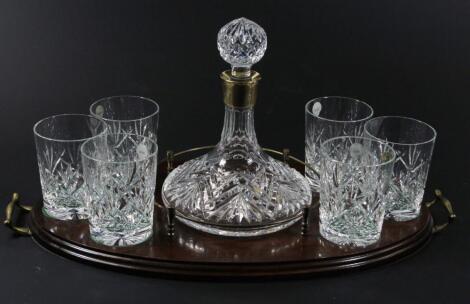 A Waterford Crystal decanter and drinks set