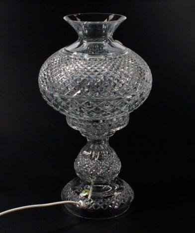 A Waterford Crystal table lamp