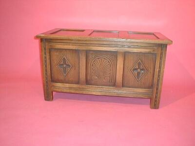 A reproduction oak coffer