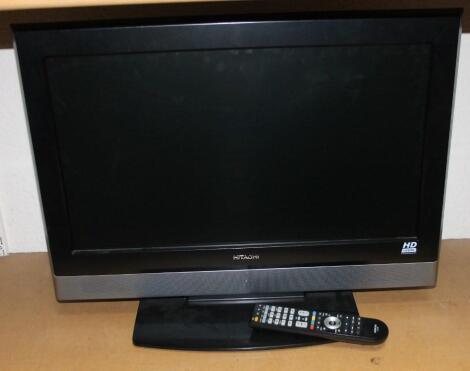 An Hitachi HD ready 26" colour TV