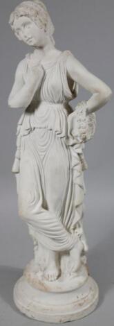 A modern plaster finish figure