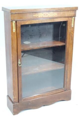 A late 19thC walnut pier cabinet