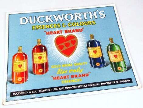 A DUCKWORTH'S Essences & Colours Heart Brand advertising board