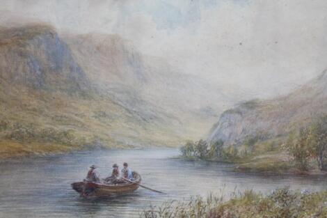 Henry Williams (19thC). Rowing boat in landscape