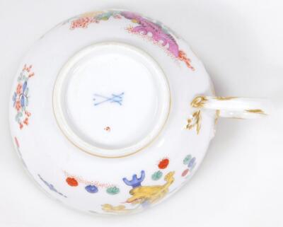 An early 19thC Meissen porcelain cup and saucer - 9