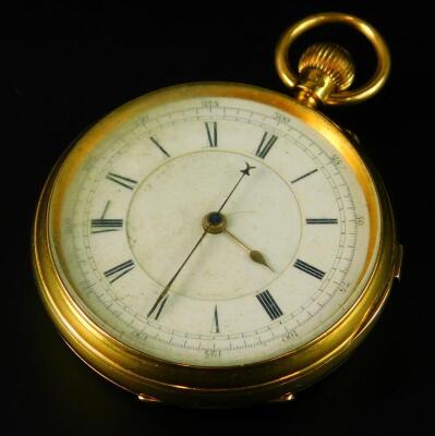 A Victorian 18 carat gold pocket watch and chronograph