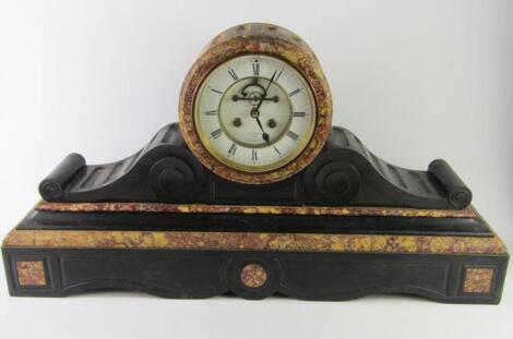 A Victorian mantel clock by J W Benson