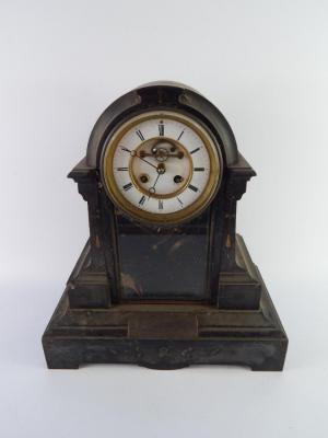 A late Victorian eight day mantel clock