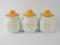 Three Melba Kitchen Ware pottery storage jars