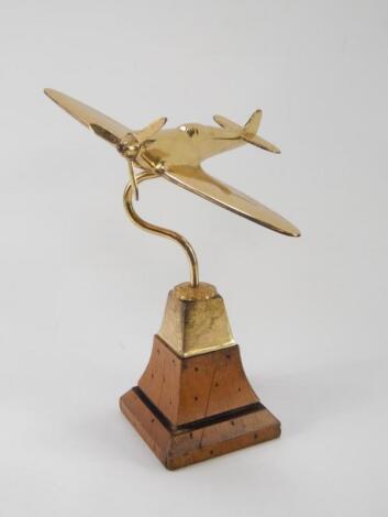A brass model of a Spitfire