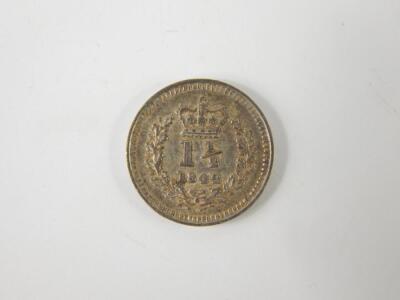 A Victorian 1 1/2 pence coin 1842.