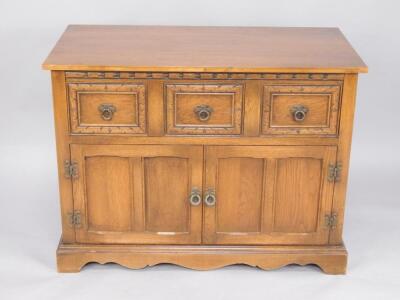 An Old Charm oak radiogram cabinet