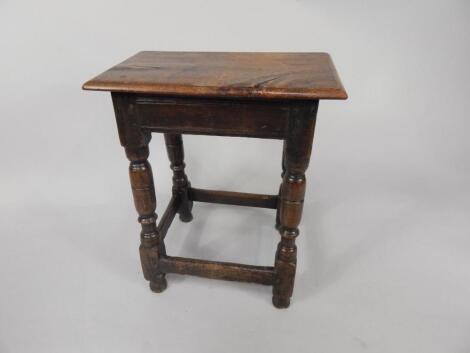 An oak joint stool in 17thC style