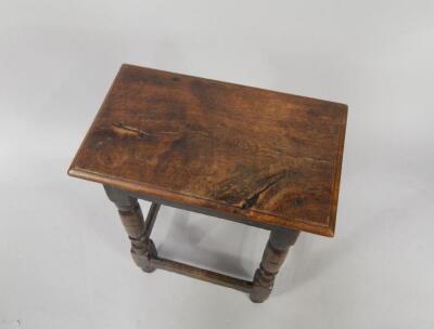 An oak joint stool in 17thC style - 2