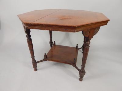 A late Victorian walnut occasional table - 2