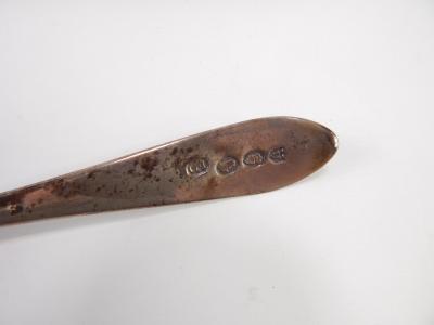 A Victorian Irish silver dessert spoon - 2